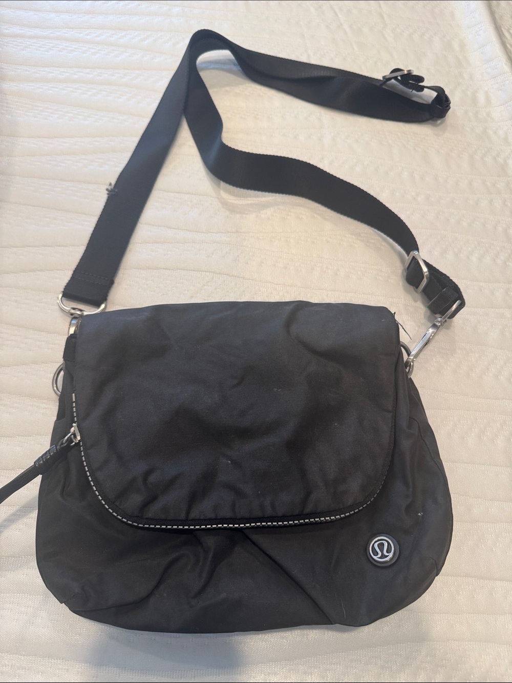 lululemon athletica Black Crossbody Flap Bag